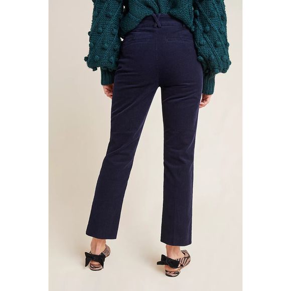 NWT Anthropologie The Essential Corduroy Cropped Flare Trousers Size 2. A42 - Picture 5 of 11
